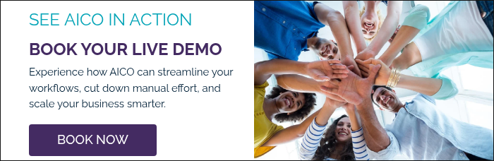 SEE&nbsp;AICO IN ACTION BOOK YOUR LIVE DEMO Experience how AICO can streamline your workflows, cut down manual effort, and scale your business smarter. &nbsp;